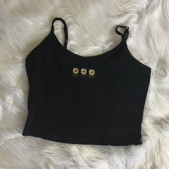 ONE LEFT ✨HP✨NEW Sunflower Ribbed Cropped Tank - Picture 6 of 7